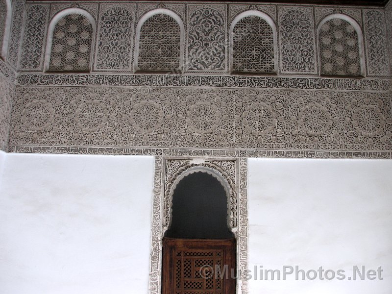 Details of some inside walls of Ben Youssef Medressa